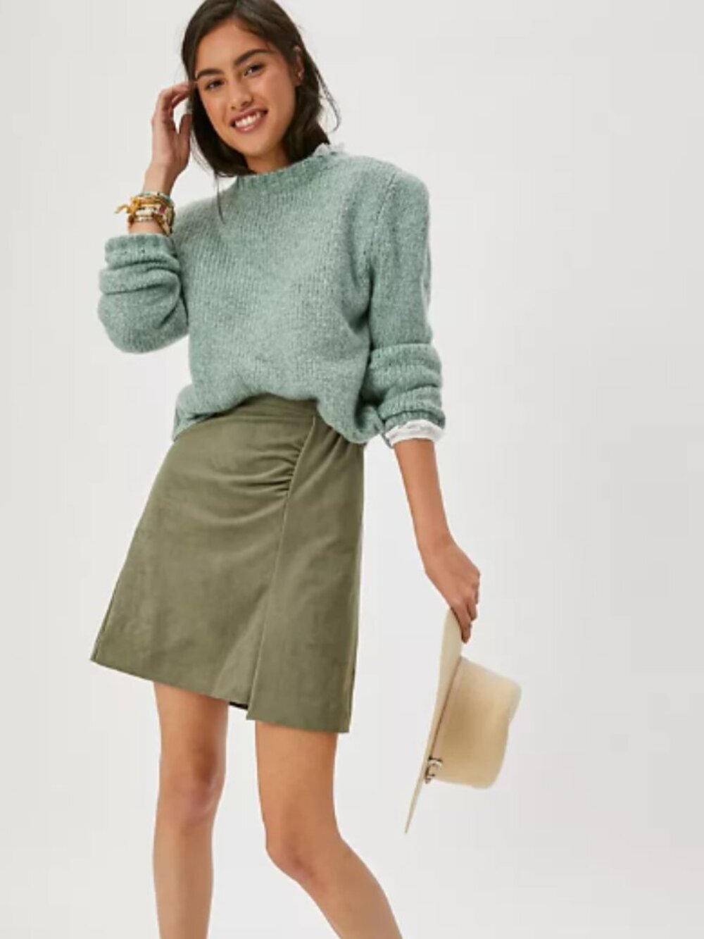 Anthropologie Roxanna Sueded Mini Skirt Size 8 NWT